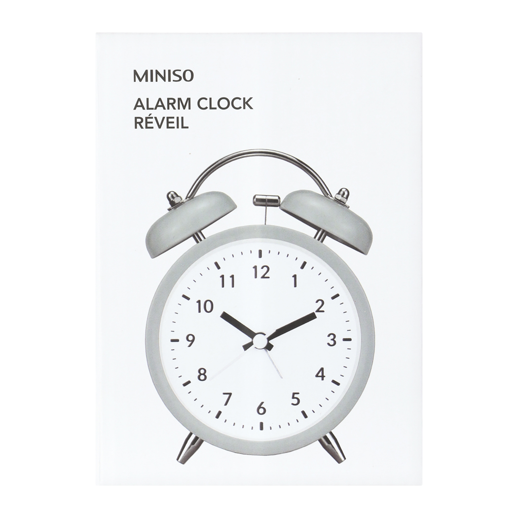 Miniso Classic Alarm Clock Pink Grey Yellow