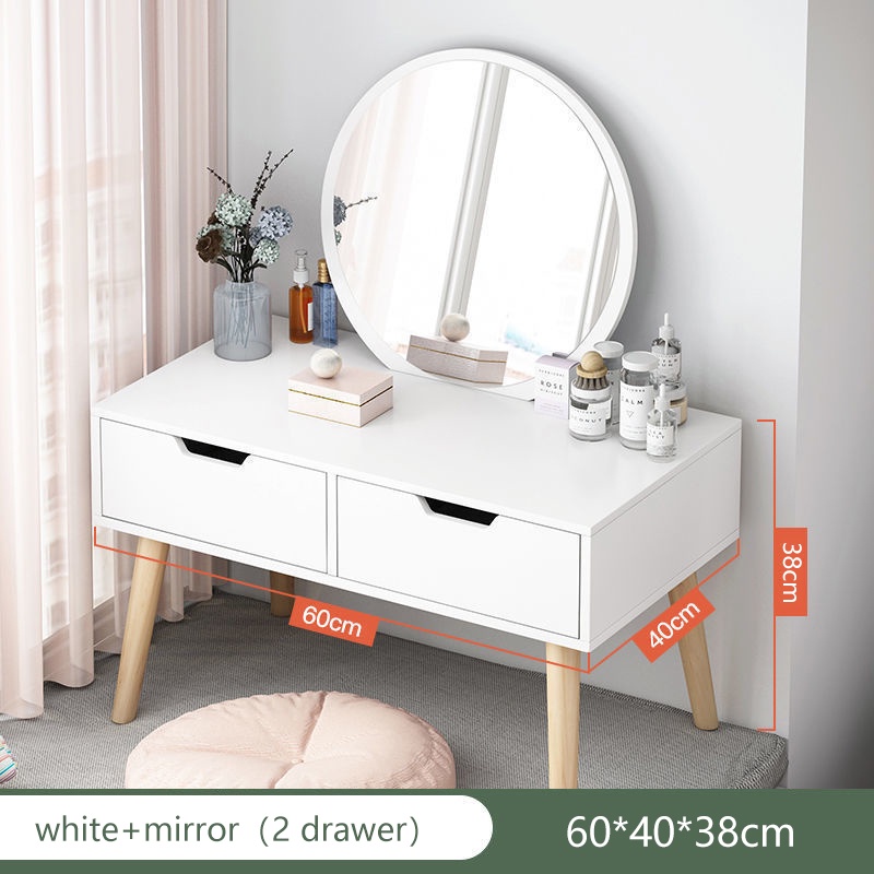 【Led Light 】120CM Nordic style vanity table dresser with mirror and