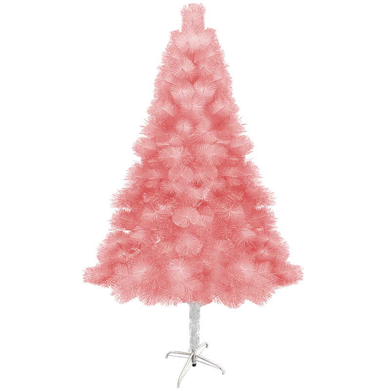 YoFun 4/5/6/7ft Pink Christmas Tree Pine needle tree with Metal Stand