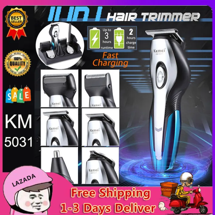 Kemei 11 In 1 Professional Electric Hair Clipper Men Hair Clipper