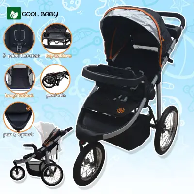 Cool Baby J is for JEEP Cross Country All-Terrain Jogging Stroller Premium Baby Jogger Stroller