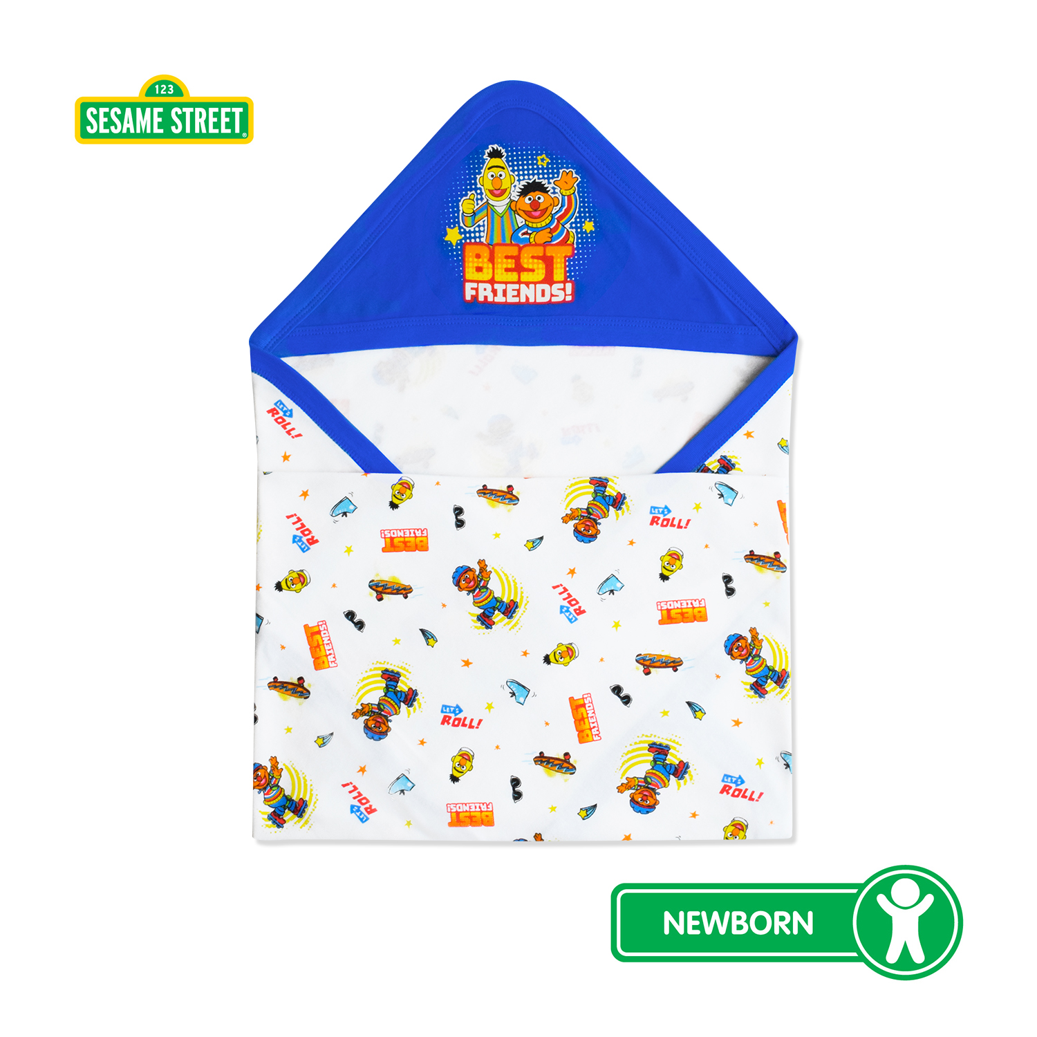 Sesame Street - Receiving Blanket with Hood ( Ernie & Bert) | Lazada PH