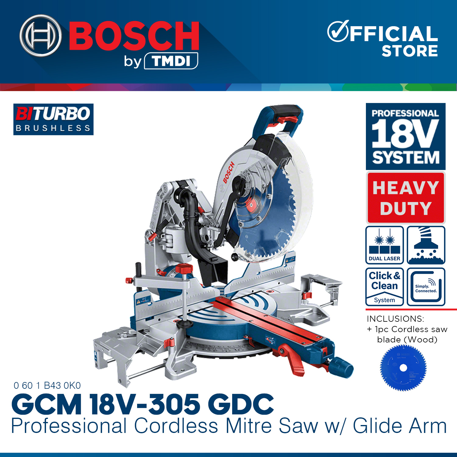BOSCH Compound Mitre Saw / Miter Saw Aluminum Cutting 2000W BRUSHLESS