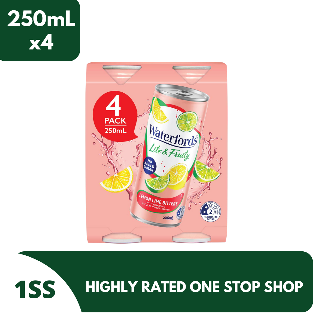 Waterfords Lemon Lime Bitters Sparkling Water 250ml x 4 Lazada PH