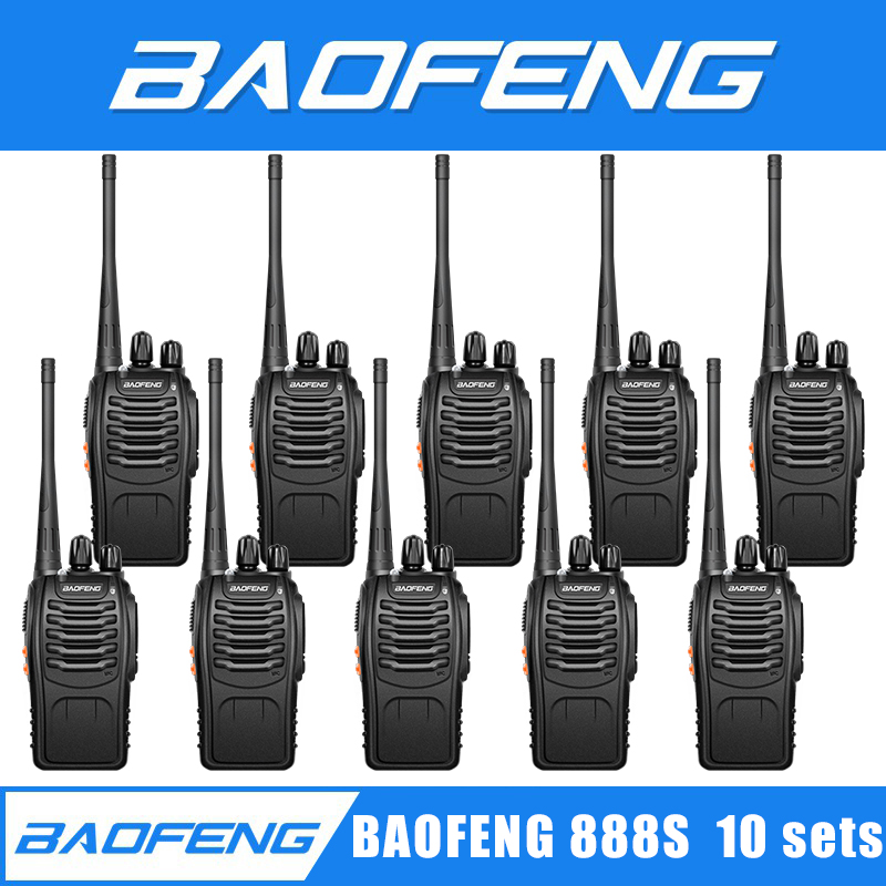 Baofeng BF 888S set of 10 Walkie Talkie Portable Two Way Radio UHF  Transceiver with headset walkie talkie long range Lazada PH