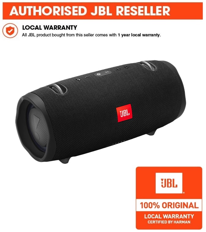 JBL Xtreme Portable Bluetooth Speaker (Midnight Black) Wireless