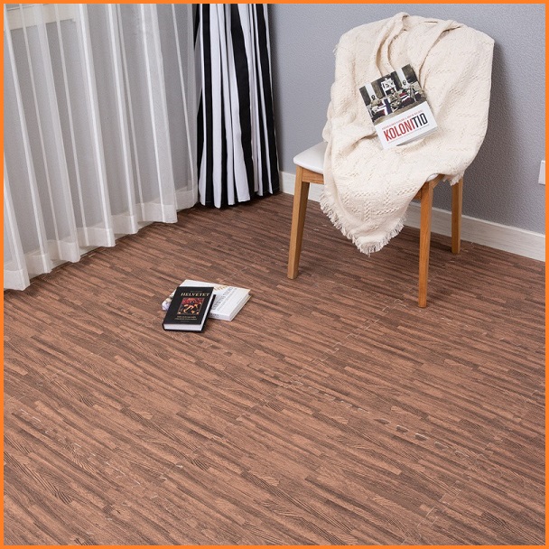 4 Pieces Wood Print/Plain Puzzle Playtime Rubber Mat Big