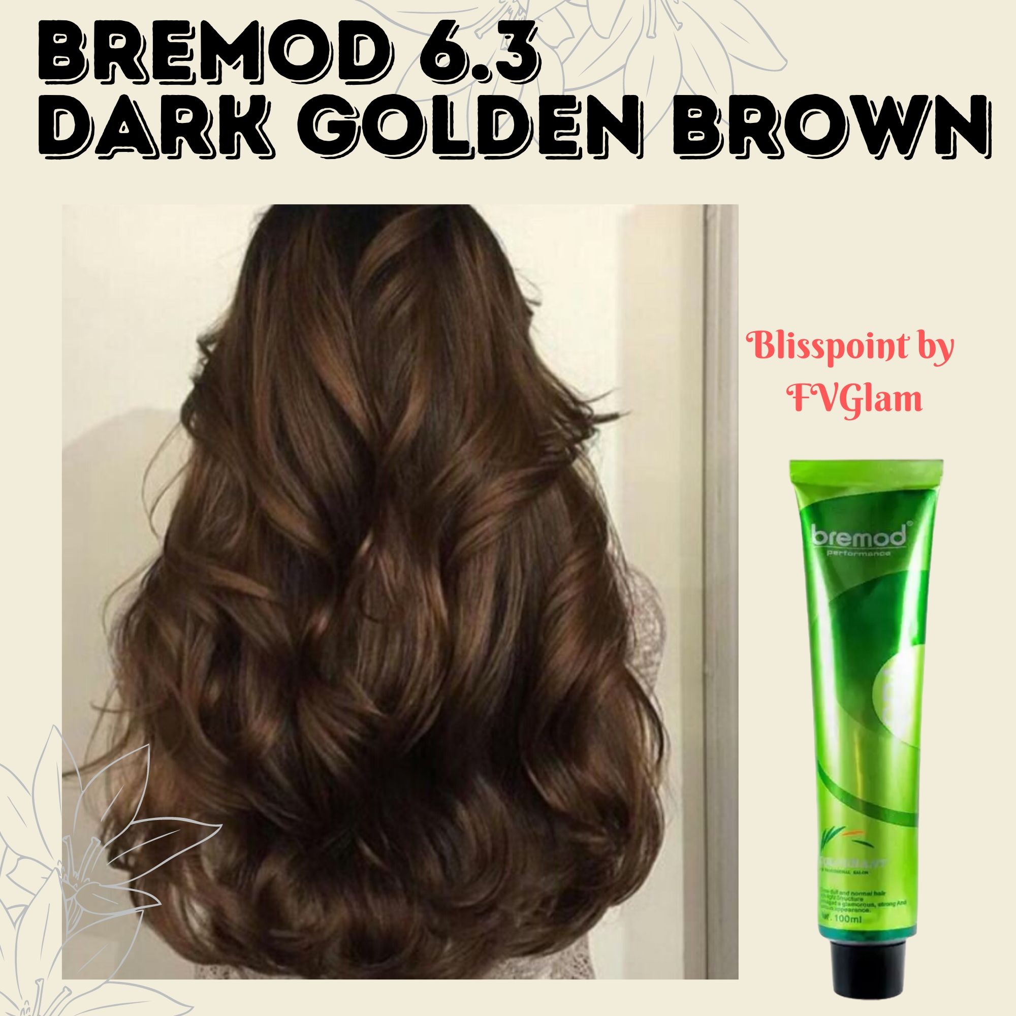 Bliss Point  Dark Golden Brown Bremod Performance Hair Color 100ML TUBE  | Lazada PH