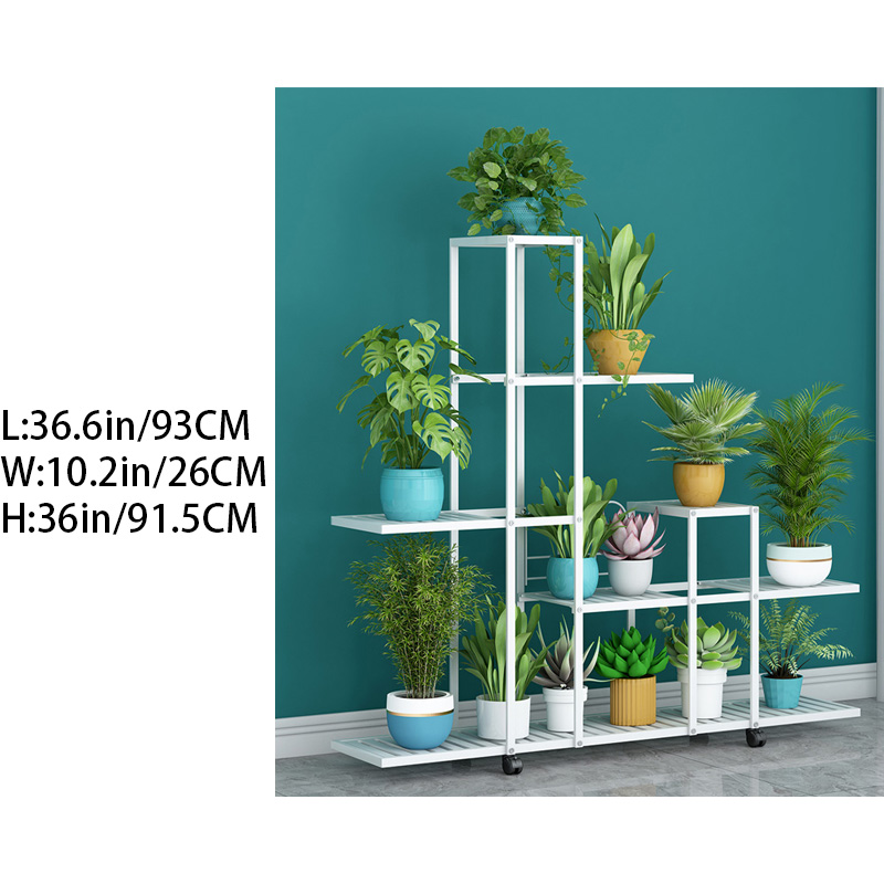 LOOGU (COD) 4/5/6/7 Tiers Metal Plant Flower Rack Indoor Outdoor Flower