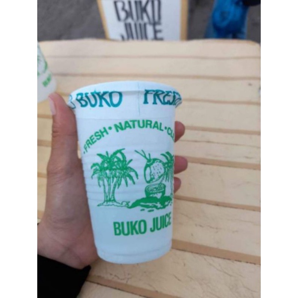 mug (100 pcs) Buko cup , White Plastic Cup with Lid and Sealer Lazada PH