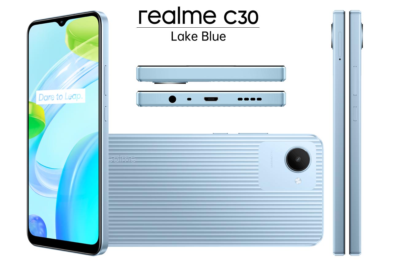 Realme C30 Cellphone (2GB RAM+32GB ROM) 6.5 Inchs Fullscreen Display, 5000mAh  Massive Battery ,Android 11