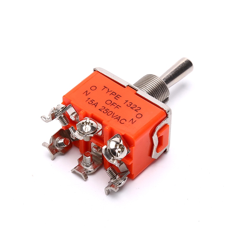 Momentary Toggle Switch (ON) OFF (ON) Spring Return 6 Pin Latching