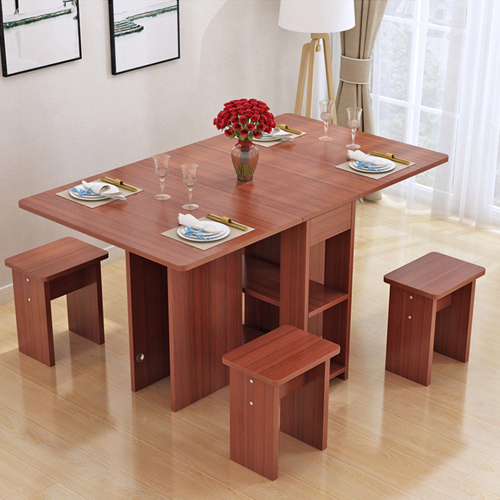 Kruzo Florence Extendable Folding Dining Table Set With 4 Chairs Lazada Ph
