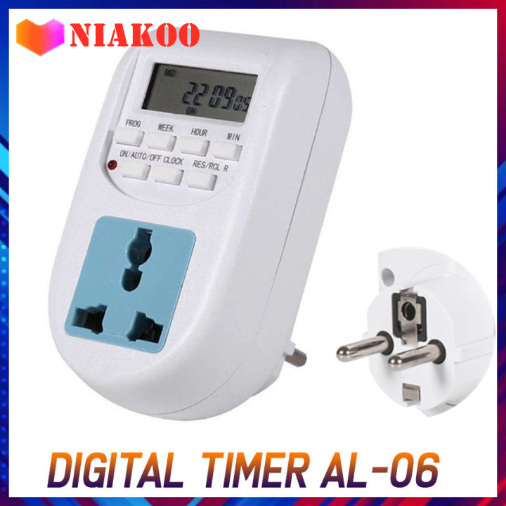 Digital Timer AL06/AL16U Electronic Digital Mains EU/US Plug In Timer