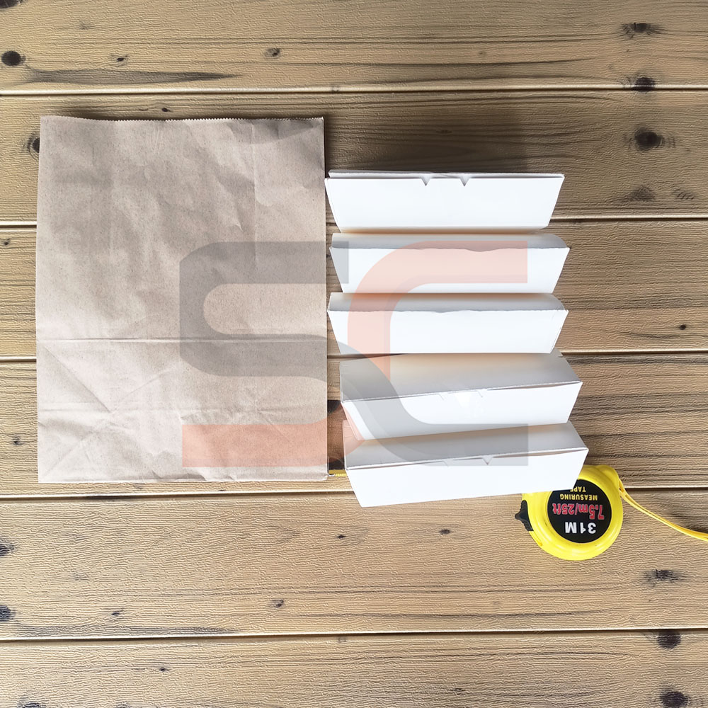 SC Kraft 100s Meal Brown Paper Bags #1 and #2 for meals boxes and take