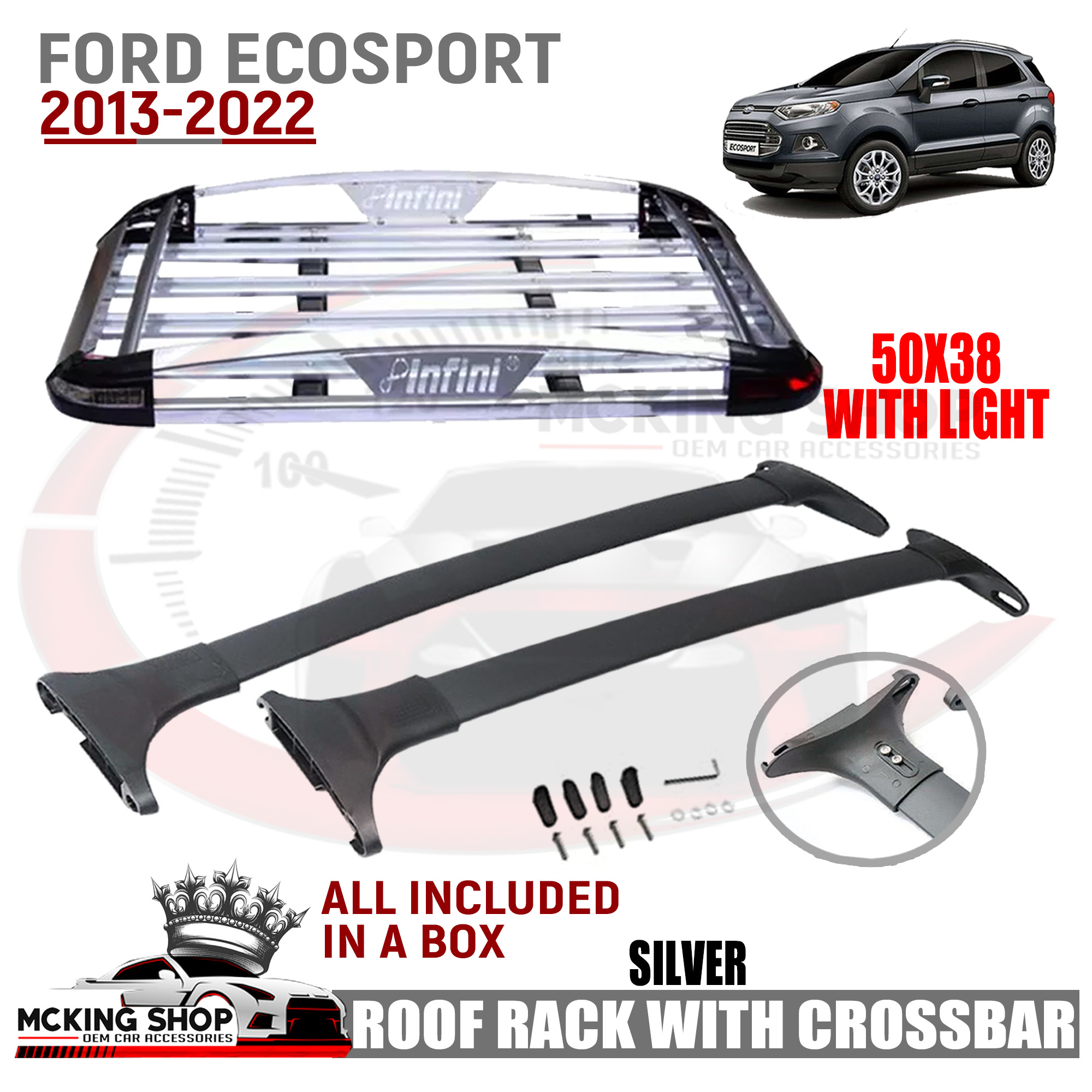 Ford Ecosport 20132022 INFINI with Light Roof Rack / Roofrack Top Load