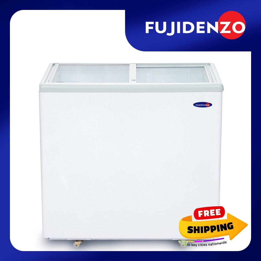 Fujidenzo 7 cu. ft. Sliding Glass Top Chest Freezer FD07ADF2 (White