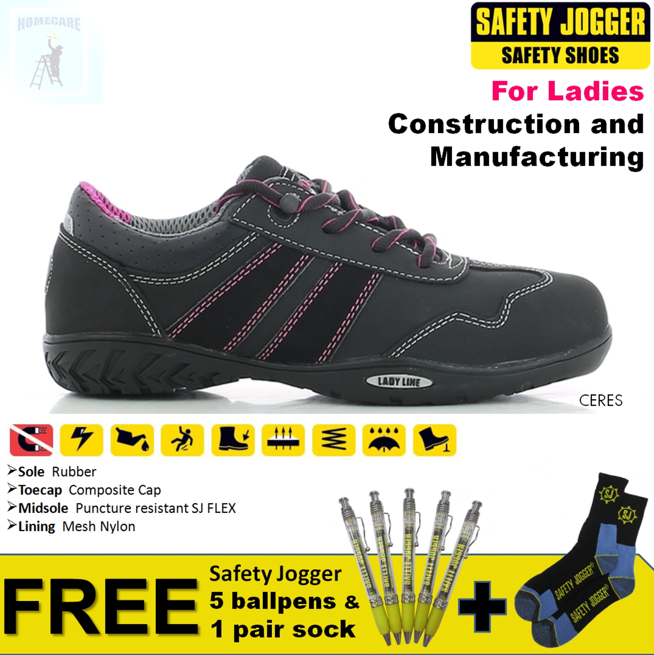 composite ladies safety shoes