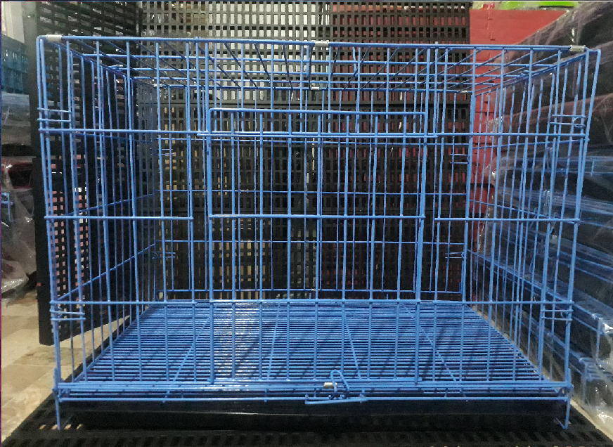 blue dog crate