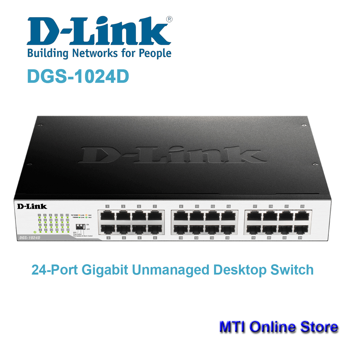 DGS-1024D 24-Port Gigabit Unmanaged Desktop Switch