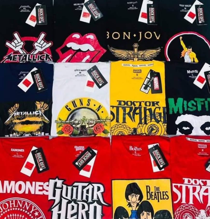 rock off band shirts
