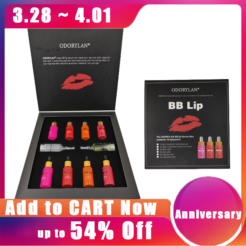 BB Lip Korean Makeup Glow Mesotpy Treatment BB Lips 5ml 10pcs BB Cream Ampoule Kit Pigment MTS Starter Gloss Set Skin Care B
