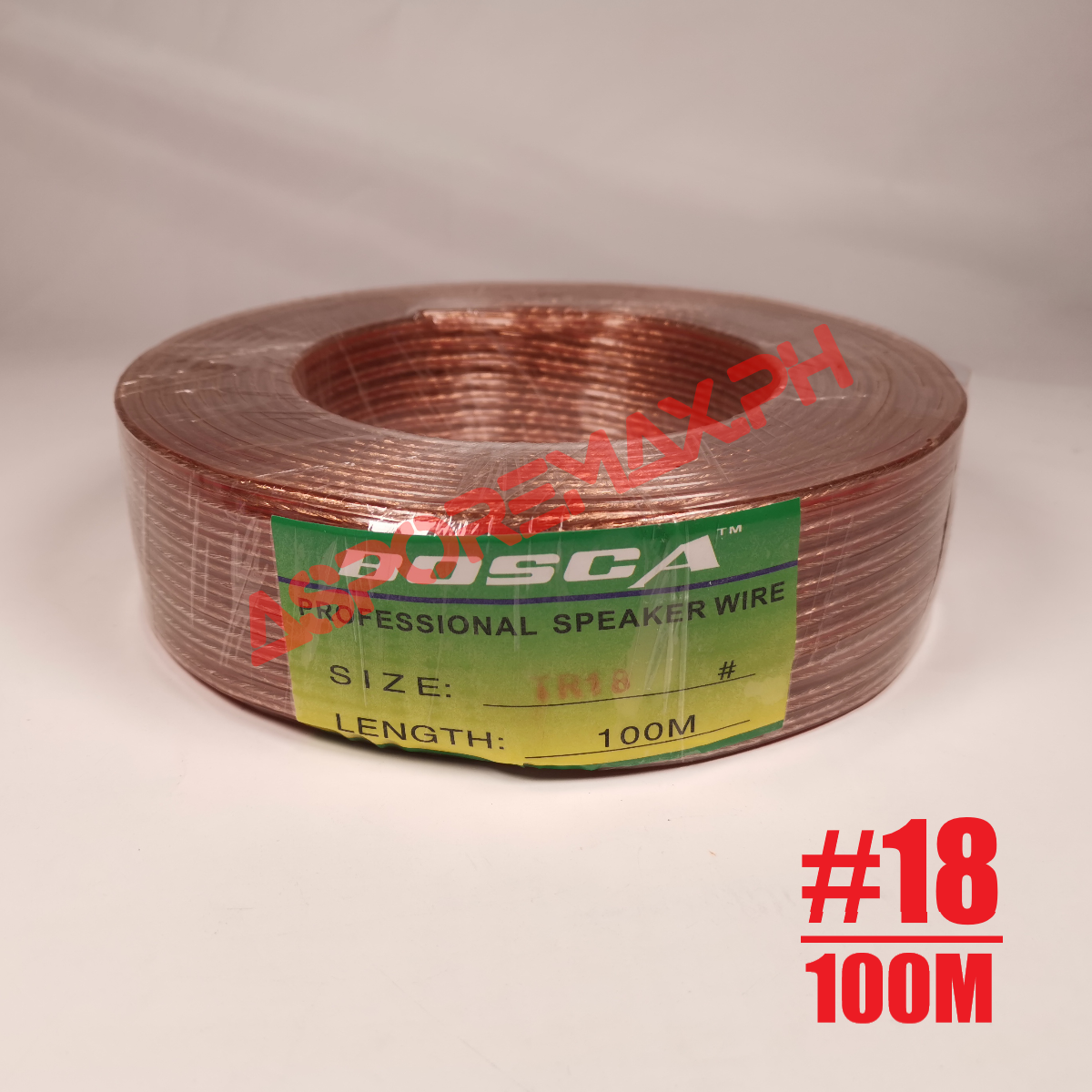 BOSCA PROFESSIONAL SPEAKER WIRE 100M in 1 ROll Transparent Size 8 / 10