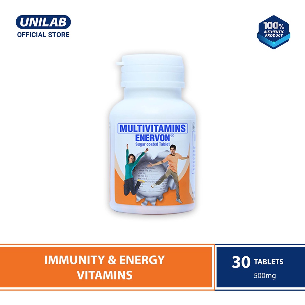 Unilab Enervon C Multivitamins for Adults 30 Tablets For Everyday