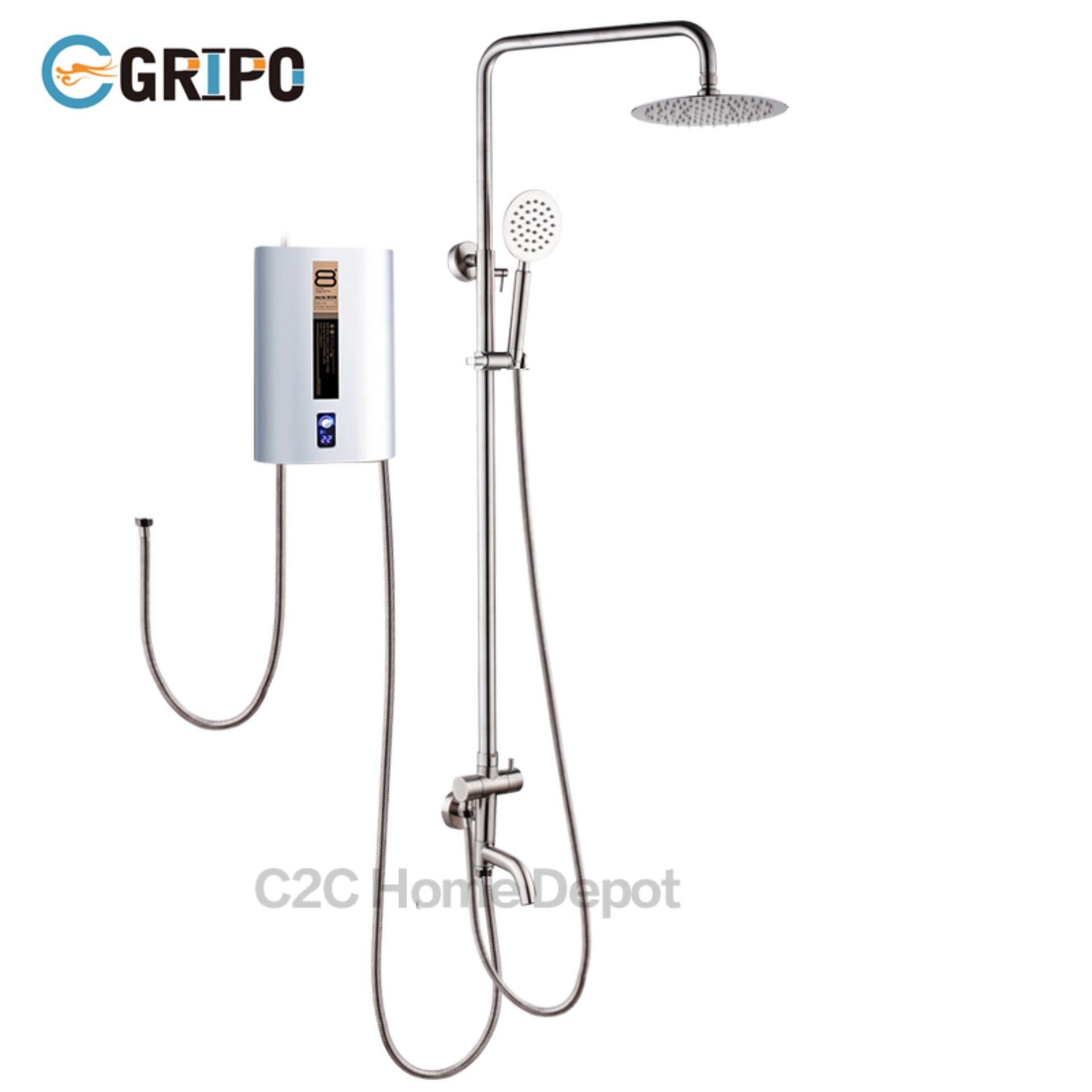 GRIPO sus304 stainless bath shower set matte finish for water heater