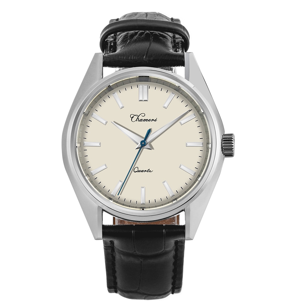 Chameri Men Watch VH31 Quartz Movement Sapphire Glass 40mm Stainless ...