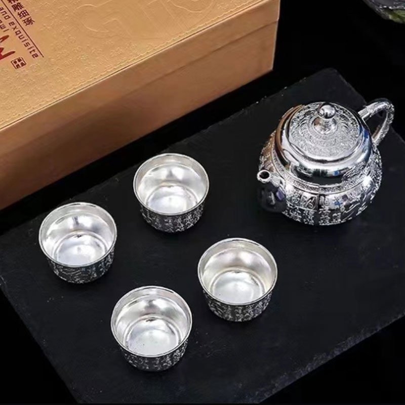 agetet SL-gilt silver Baifu tea set | Lazada PH