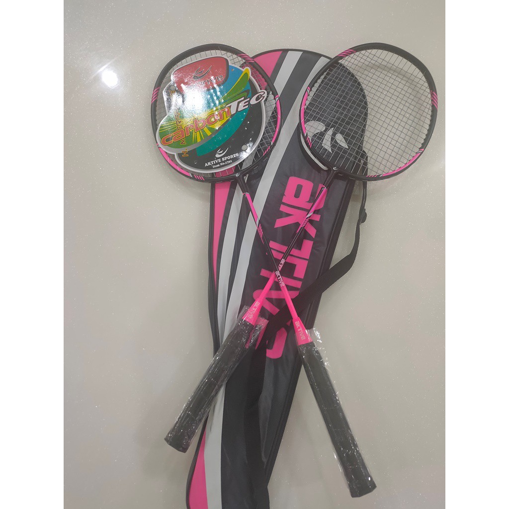 Original Aktive Badminton Racket 1701 Set of 2 (Pink)ax5 Lazada PH