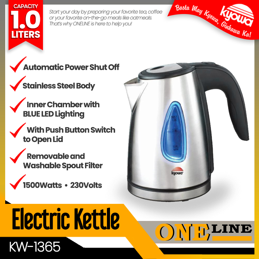 ONELINE KYOWA (KW1365) 1.0L Electric Kettle Lazada PH