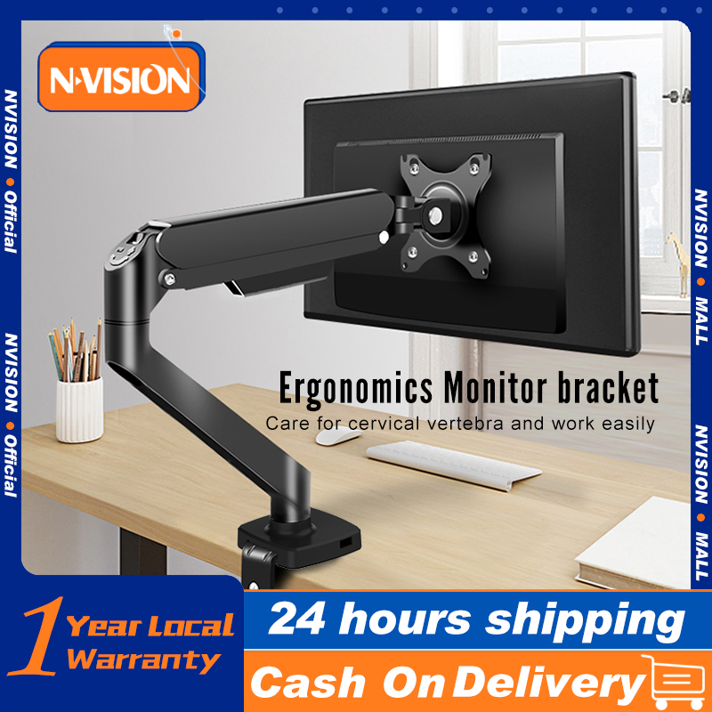 Single Monitor Stand Adjustable Gas Spring Monitor Mount Monitor Desk