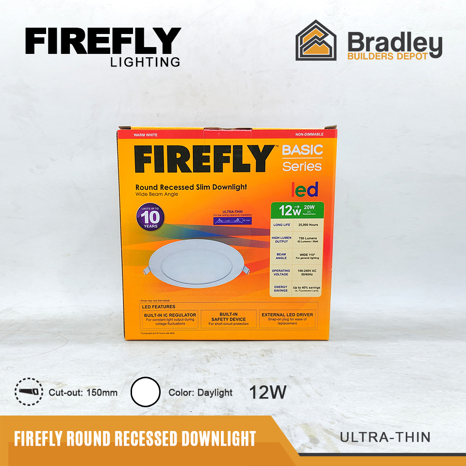 Firefly LED Round Recessed Downlight (Ultra-Thin) | Lazada PH