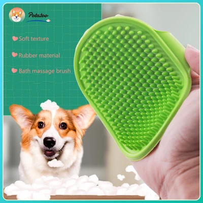Pet Dog Cat Comb Palm Grooming Bath Brush Massage Hair Removal Glove Adjustable dual-purpose massage brush