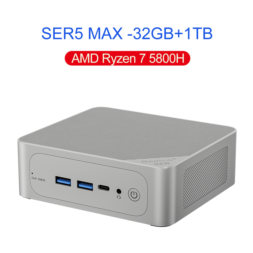 2023 Beelink Ryzen 7 5800H SER5 Max Pro Mini PC AMD DDR4 16GB RAM 500GB SSD  5500U WiFi6 4K HD Desktop Computer SER5 Pro 5700U