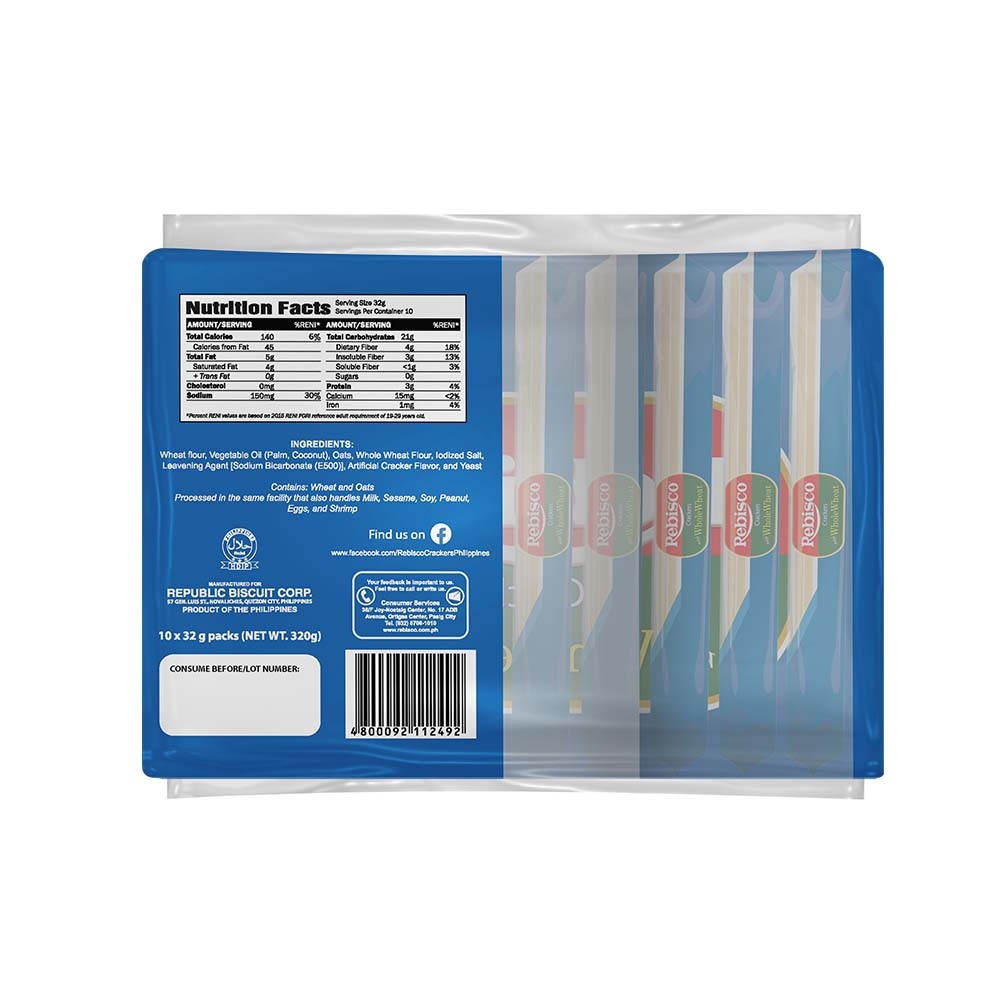 Rebisco Crackers Whole Wheat 32g x 10pcs Lazada PH
