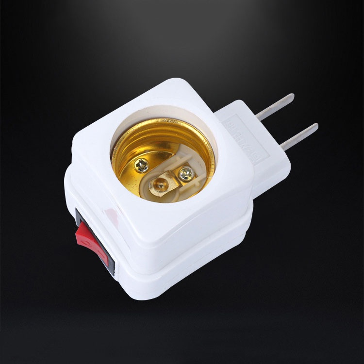 E27 Lamp Bulb Holder With Switch LED Light Bulb Extension Socket