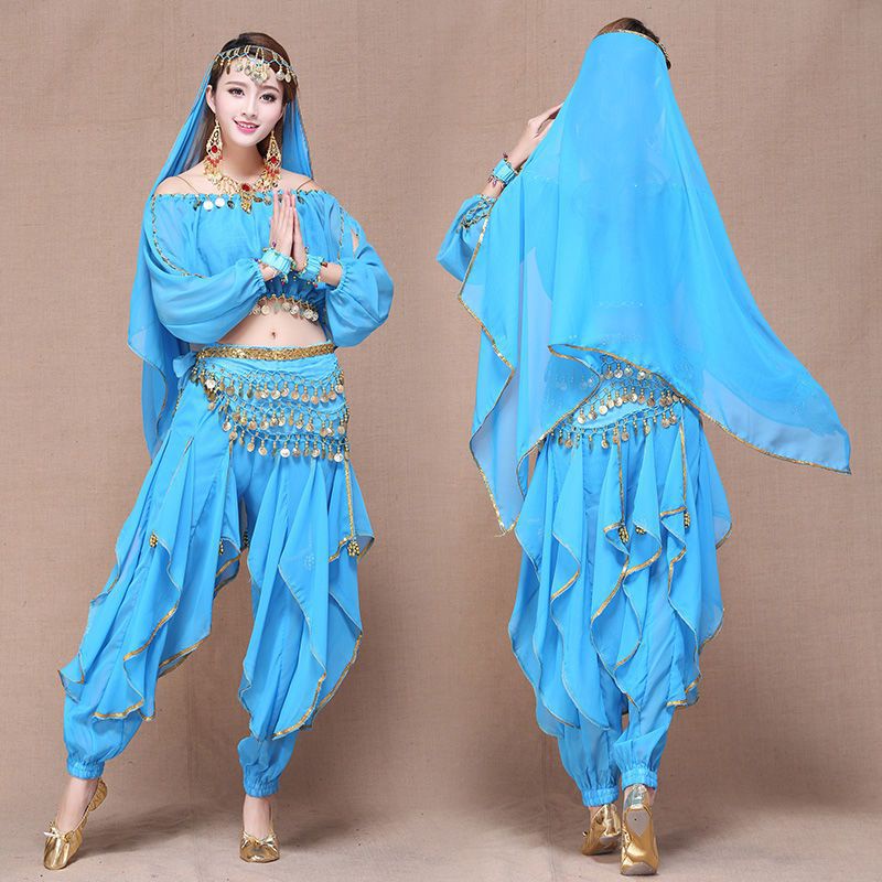 sari indian dress belly dance costume women's indian dance long-sleeved  performance dress belly dance suit 2023 new adult female egyptian dance  dress performance dress