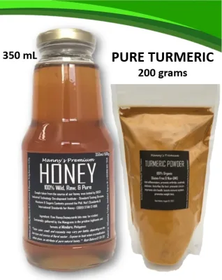 Raw Wild Pure Honey 350mL Pure Turmeric 200g (All Organic)