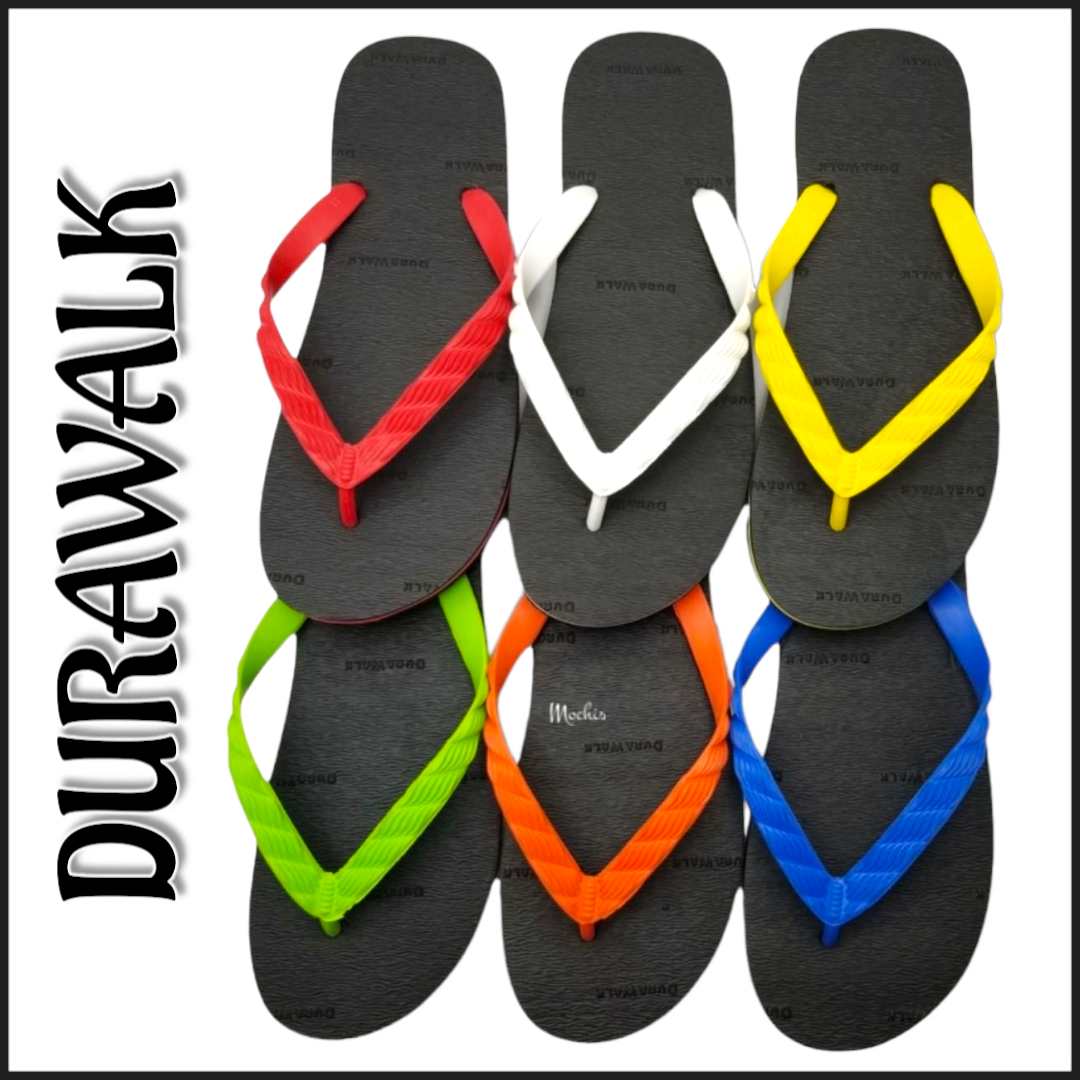 Durawalk Black Top Unisex rubber flipflops for all occasions