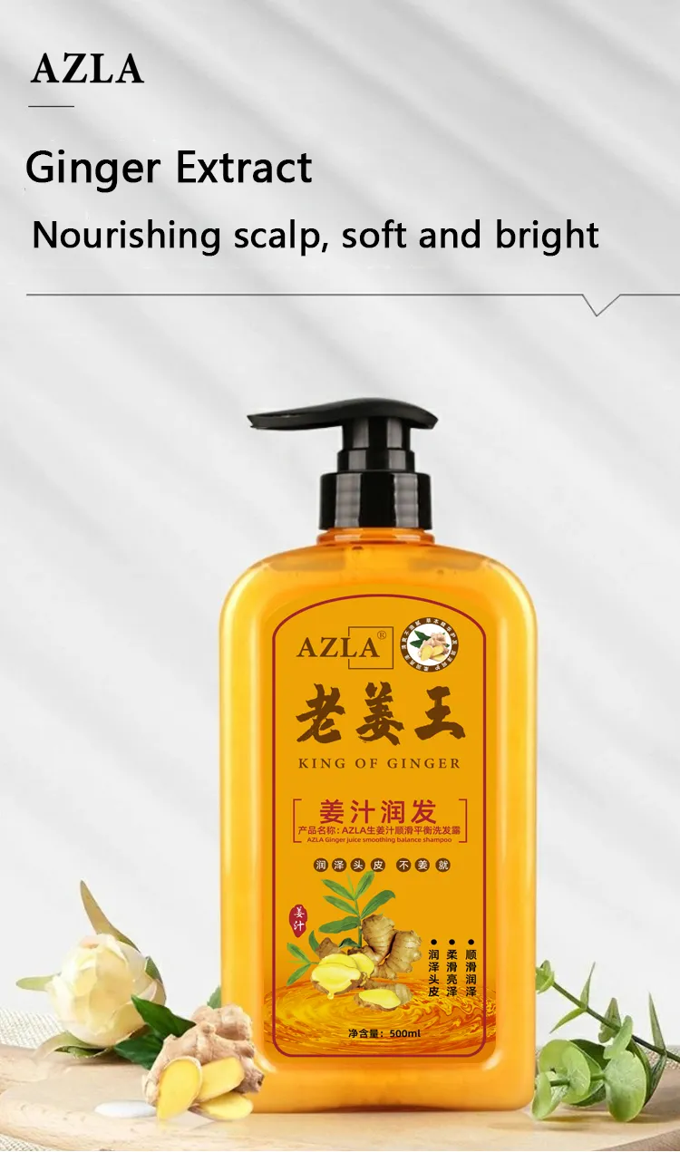 100 Effective AZLA Natural Ginger Shampoo for Hair Loss Herbal Ginger