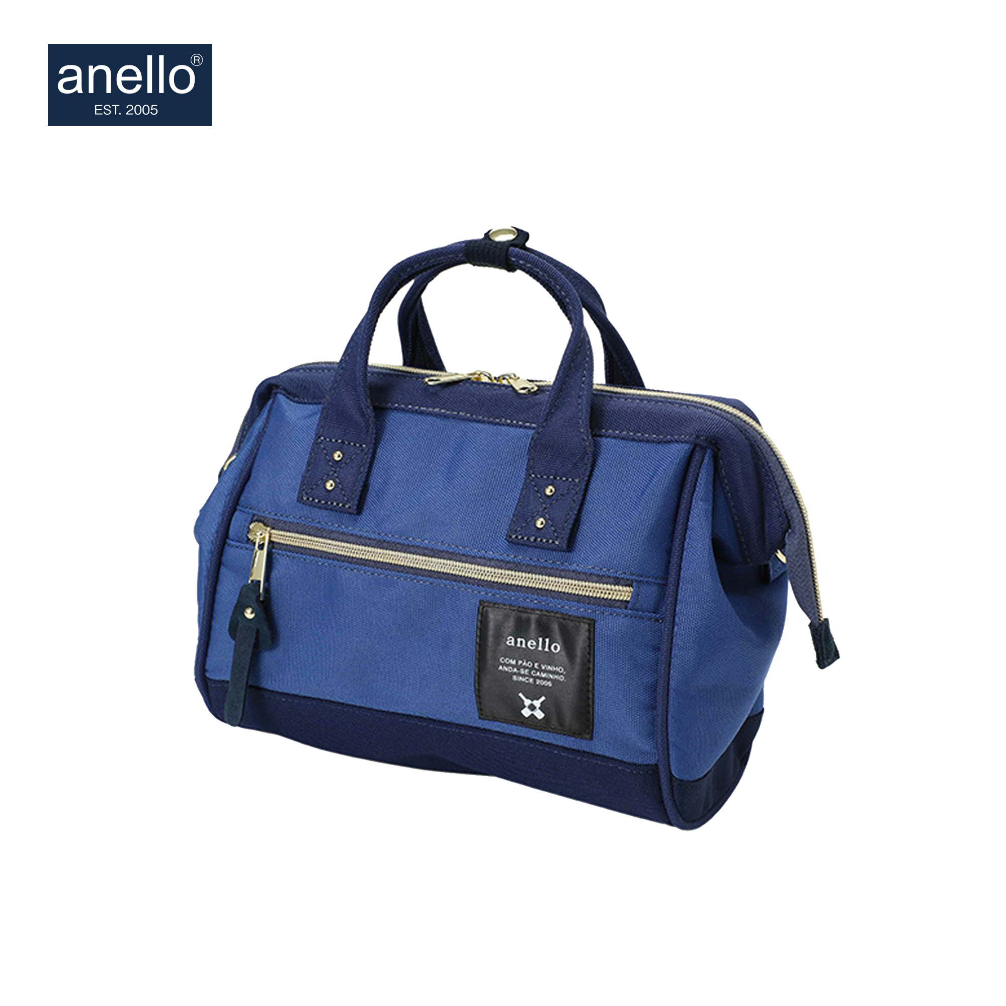 anello high density Mokucho polyester mini shoulder bag AT-N0661 BL Blue ｜  DOKODEMO