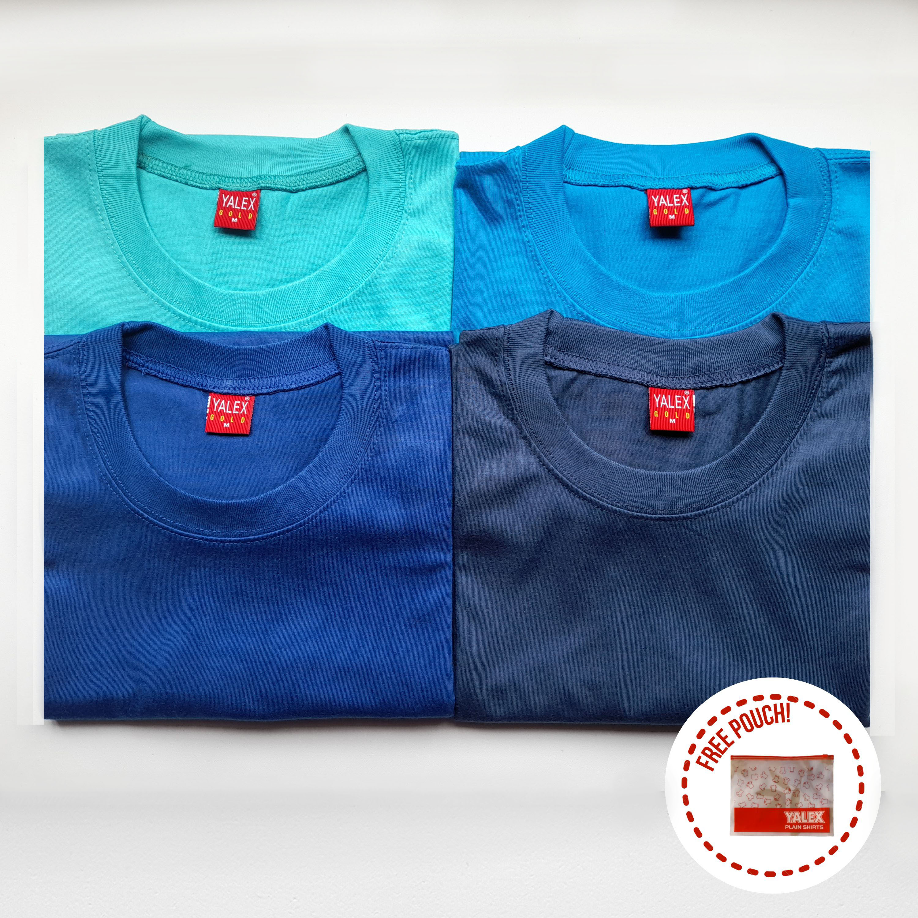 YALEX Round Neck Plain T-shirt UNISEX 