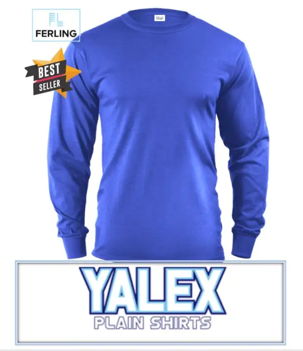 plain blue long sleeve shirt