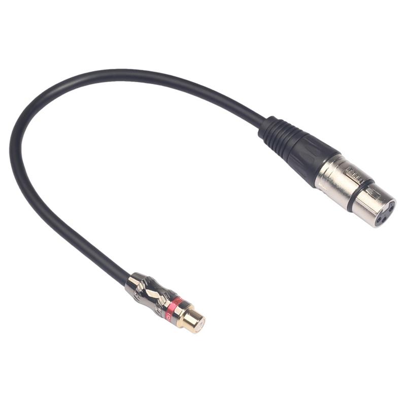 3 Pin Xlr Female To Rca Female Jack Lead Audio Composite Extension Adapter Cable Connector for Microphone Amplifier