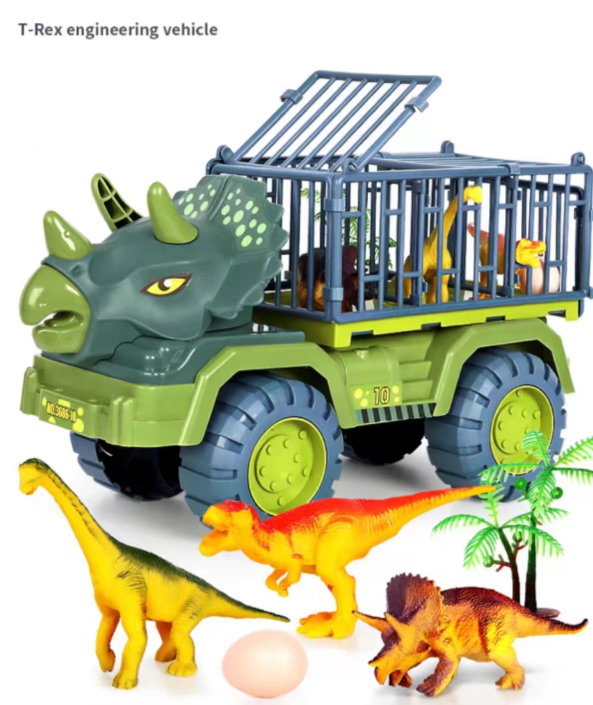 LJE DINOSAUR CAGE CAR WITH FREE DINOSAURS AND EGG Lazada PH
