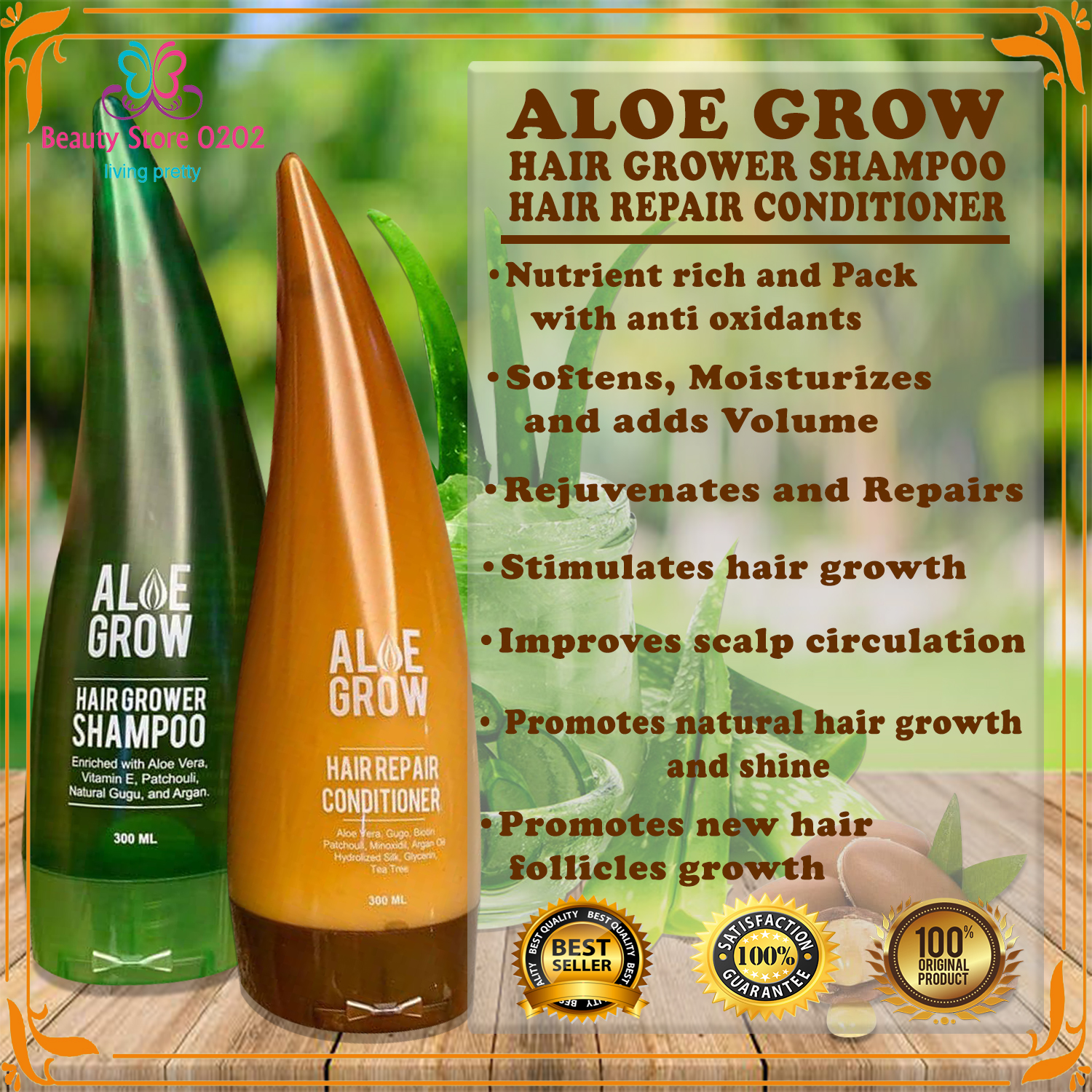 2in1 Shampoo And Conditioner Aloe Grow Hair Growing Auntentic Lazada Ph