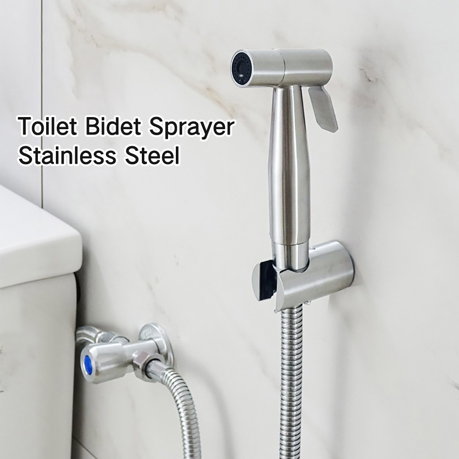 Stainless Steel Toilet Bidet Sprayer Set Bathroom Handheld Bidet Toilet ...